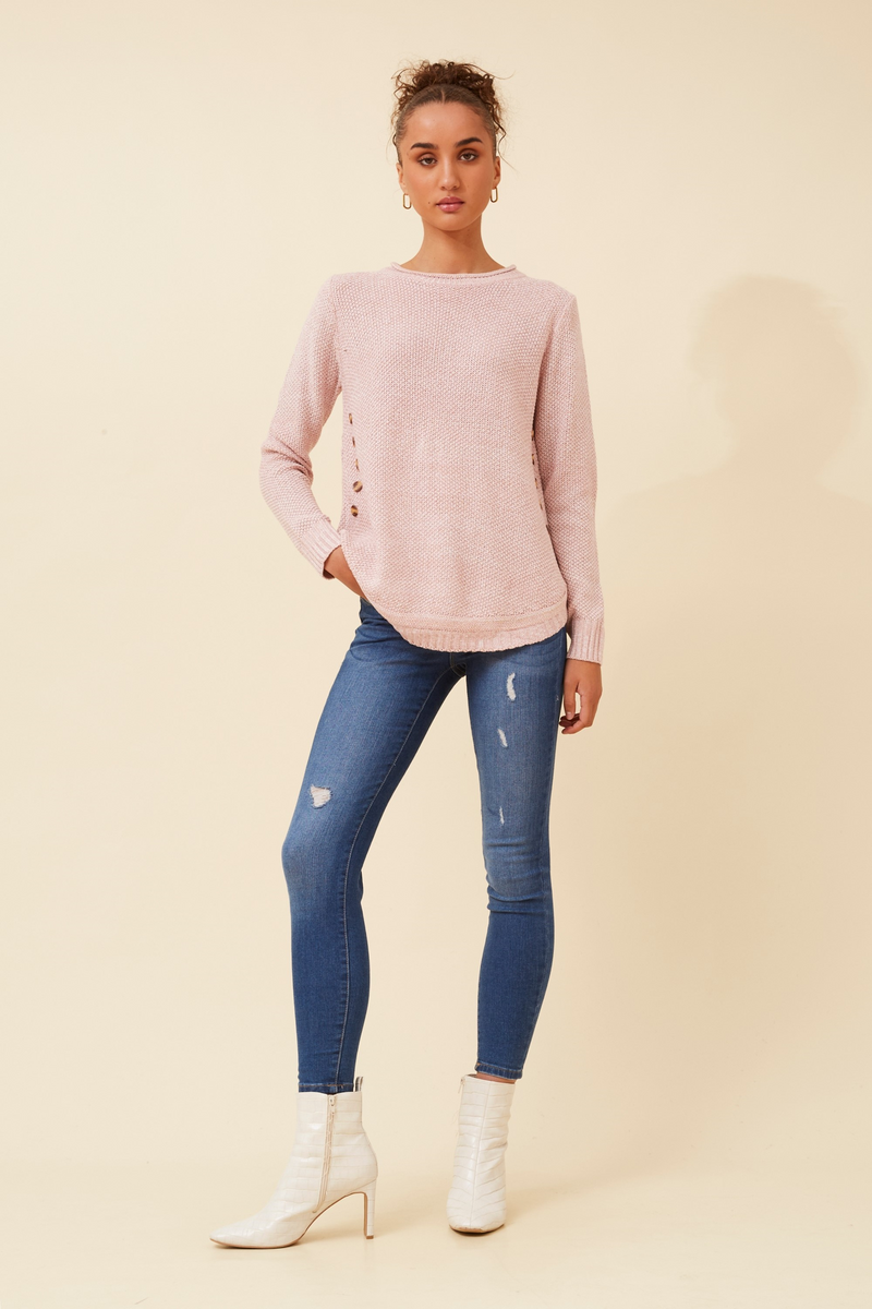 Caroline Morgan Side Button Jumper