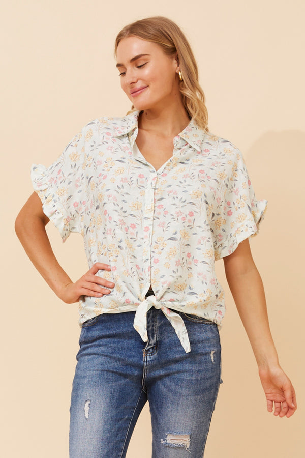 Bottega Floral Printed Shirt