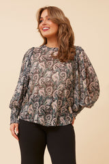 Caroline Morgan Paisley Print Shirt