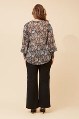 Caroline Morgan Paisley Print Shirt