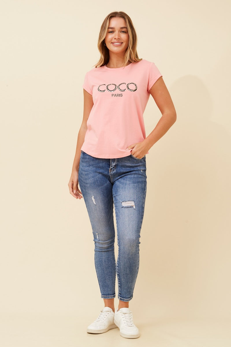 Caroline Morgan Embellished CoCo Tee