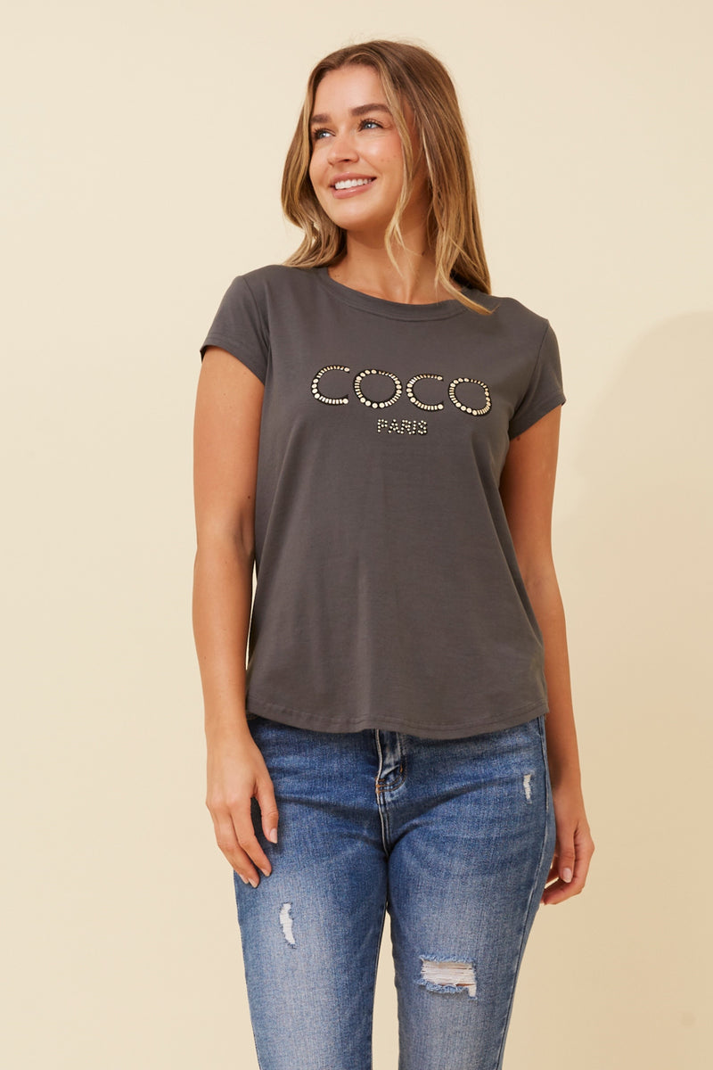 Caroline Morgan Embellished CoCo Tee