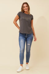 Caroline Morgan Embellished CoCo Tee