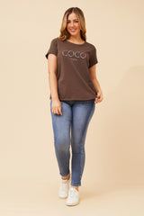 Caroline Morgan Embellished CoCo Tee