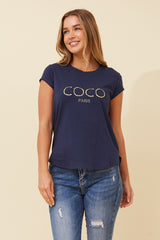 Caroline Morgan Embellished CoCo Tee