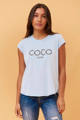 Caroline Morgan Embellished CoCo Tee