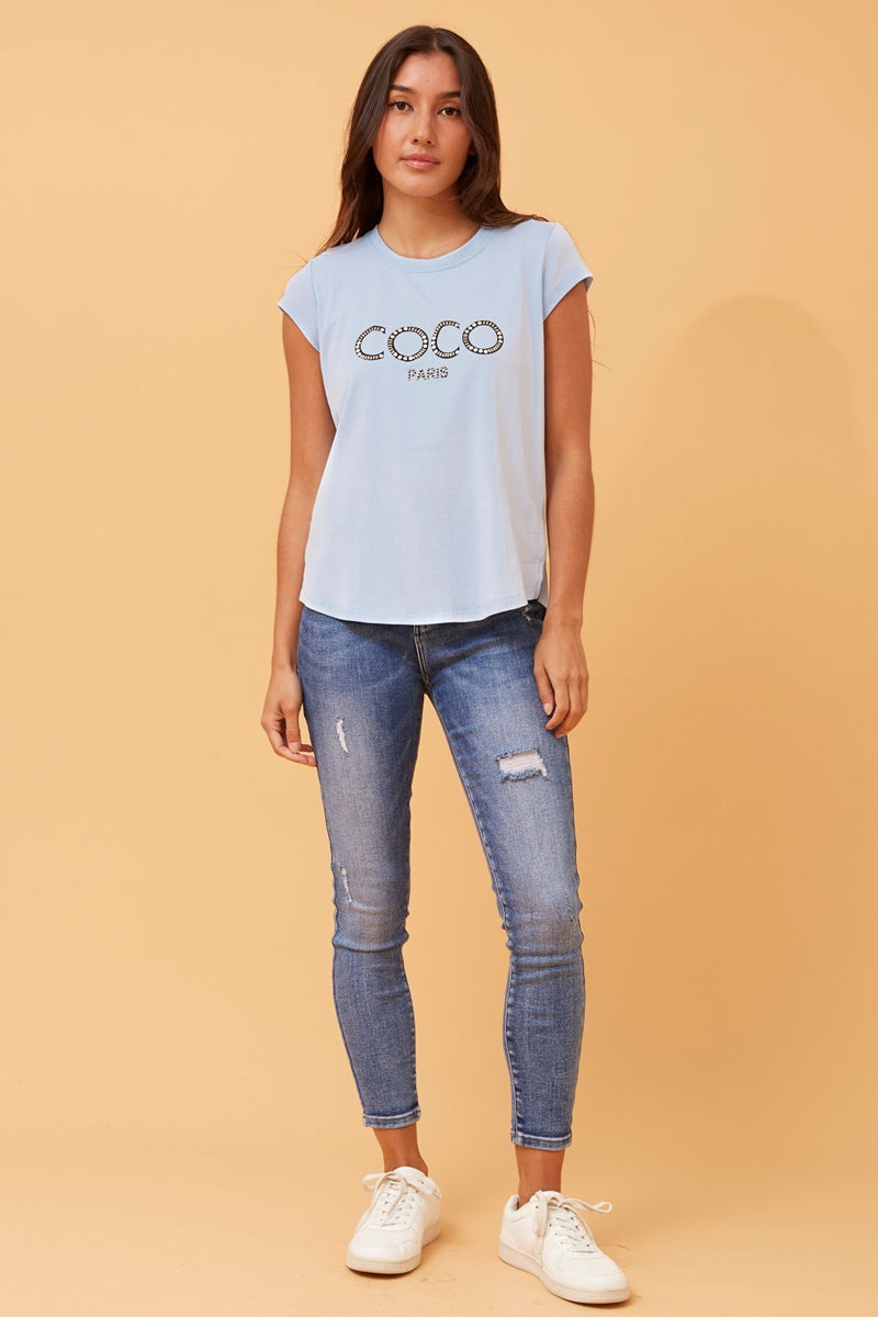 Caroline Morgan Embellished CoCo Tee