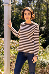 See Saw Combed Cotton Stripe Sweater
