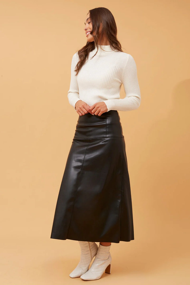 Caroline Morgan Pleather Skirt