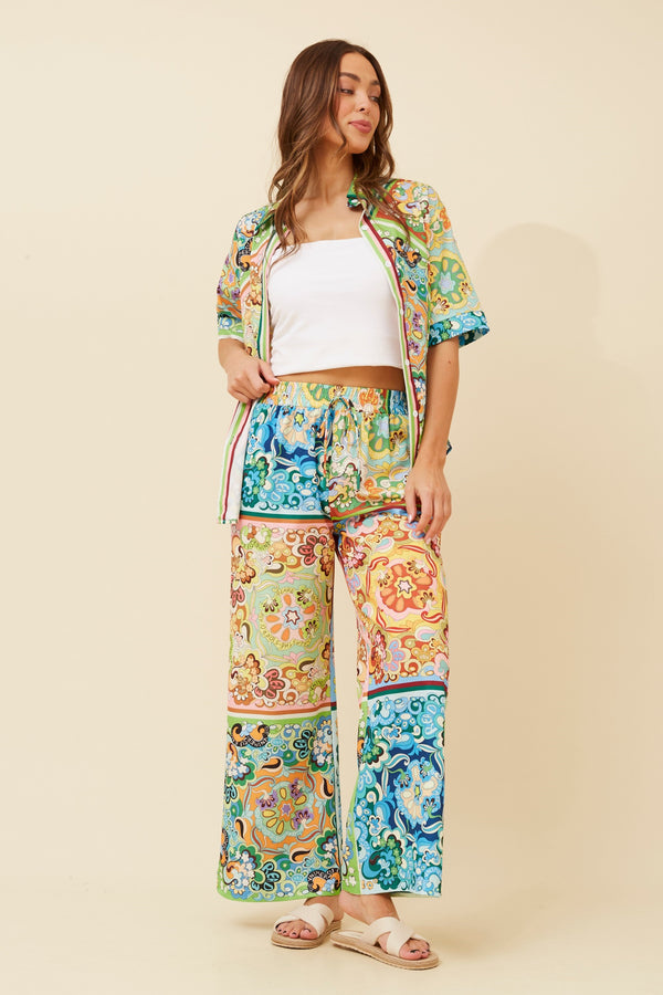 Caroline Morgan Printed Shirt & Pant Set