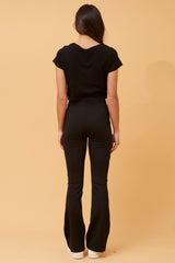 Caroline Morgan V Waist Flared Leg Pant