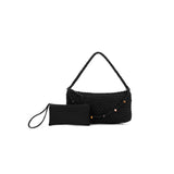 Nolita 2 Piece Eastwest Woven Suedette Handbag