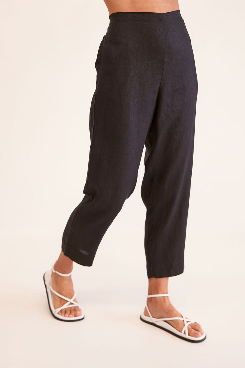 See Saw Linen 7/8 Elastic Back Pant