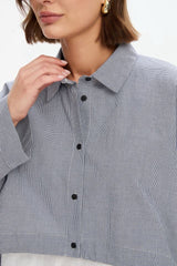 Tirelli Wide Crop Gingham Overshirt