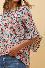 Caroline Morgan Floral Print Blouse
