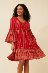 Caroline Morgan Paisley BoHo Dress