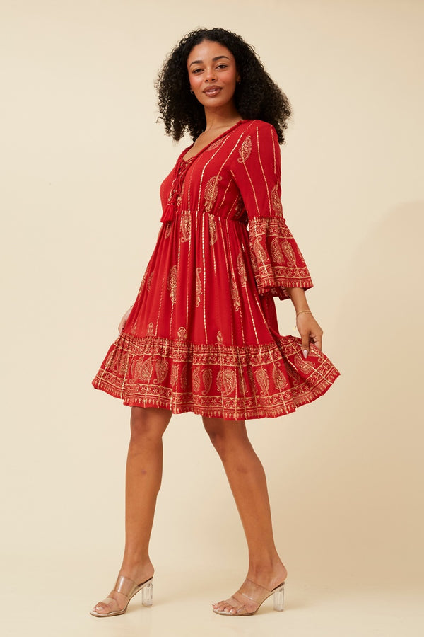 Caroline Morgan Paisley BoHo Dress