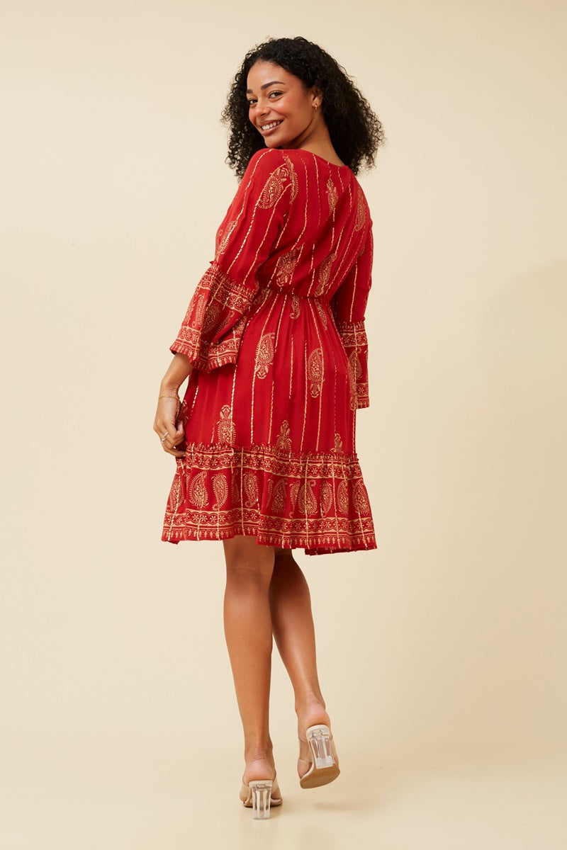 Caroline Morgan Paisley BoHo Dress