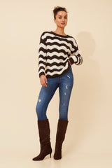 Caroline Morgan Stripe Knit Jumper
