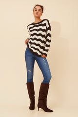 Caroline Morgan Stripe Knit Jumper
