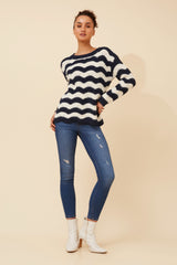 Caroline Morgan Stripe Knit Jumper