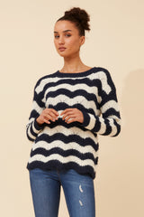 Caroline Morgan Stripe Knit Jumper