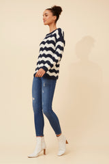Caroline Morgan Stripe Knit Jumper