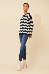 Caroline Morgan Stripe Knit Jumper