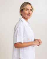 See Saw 100% Linen Sort Sleeve Shirt