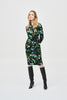 Joseph Ribkoff Silky Knit Abstract Wrap Dress