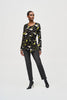 Joseph Ribkoff Sweater Knit Abstract Print Top