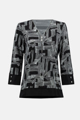 Joseph Ribkoff Abstract Print Top