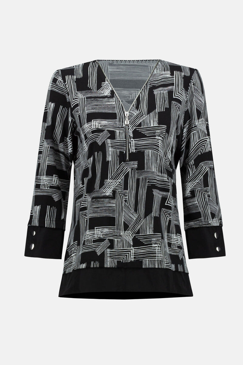 Joseph Ribkoff Abstract Print Top