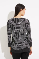 Joseph Ribkoff Abstract Print Top