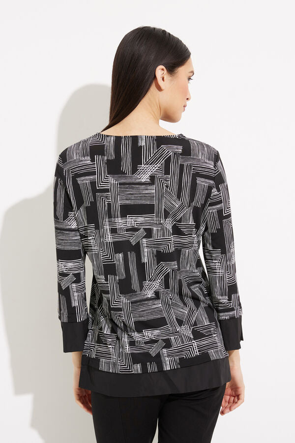 Joseph Ribkoff Abstract Print Top