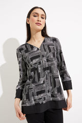 Joseph Ribkoff Abstract Print Top