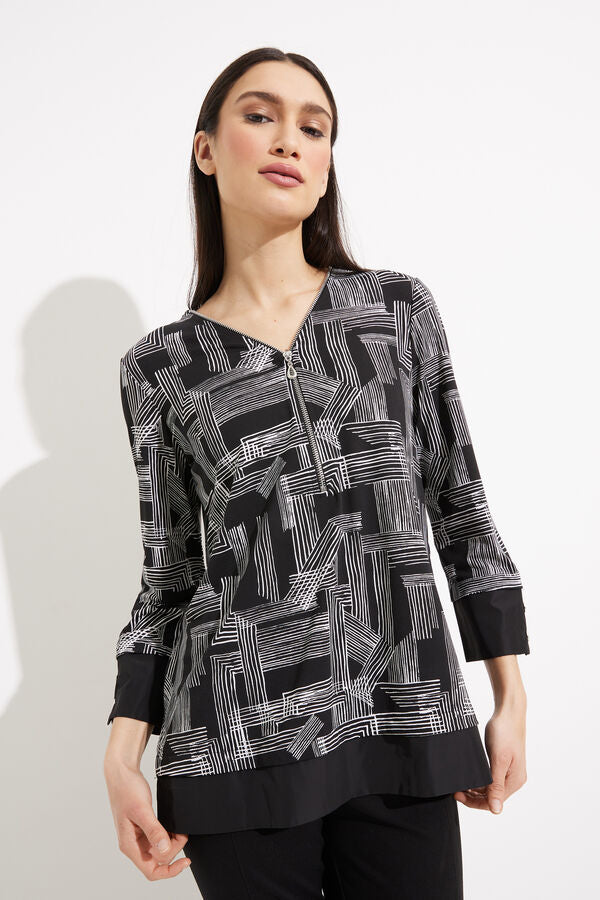 Joseph Ribkoff Abstract Print Top
