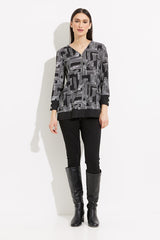 Joseph Ribkoff Abstract Print Top