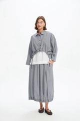 Tirelli Wide Crop Gingham Overshirt