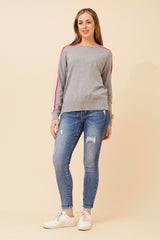 Caroline Morgan Multi Stripe Colour Jumper
