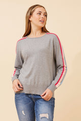 Caroline Morgan Multi Stripe Colour Jumper