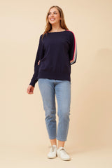 Caroline Morgan Multi Stripe Colour Jumper