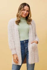 Caroline Morgan Eyelash Knit Cardigan