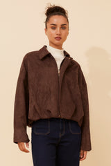 Caroline Morgan Faux Suede Jacket