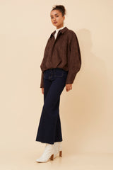 Caroline Morgan Faux Suede Jacket