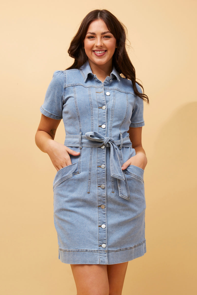 Caroline Morgan Denim Dress