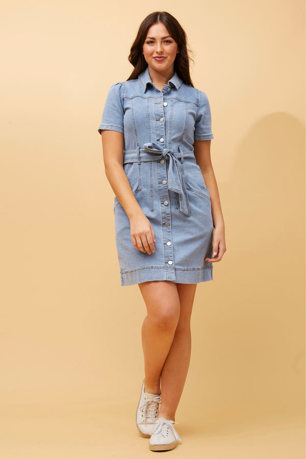 Caroline Morgan Denim Dress