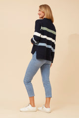 Caroline Morgan Multi Colour Stripe Jumper