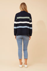 Caroline Morgan Multi Colour Stripe Jumper