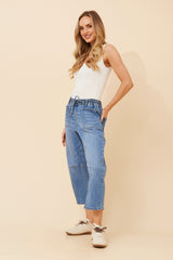 Caroline Morgan Denim Barrel Jean